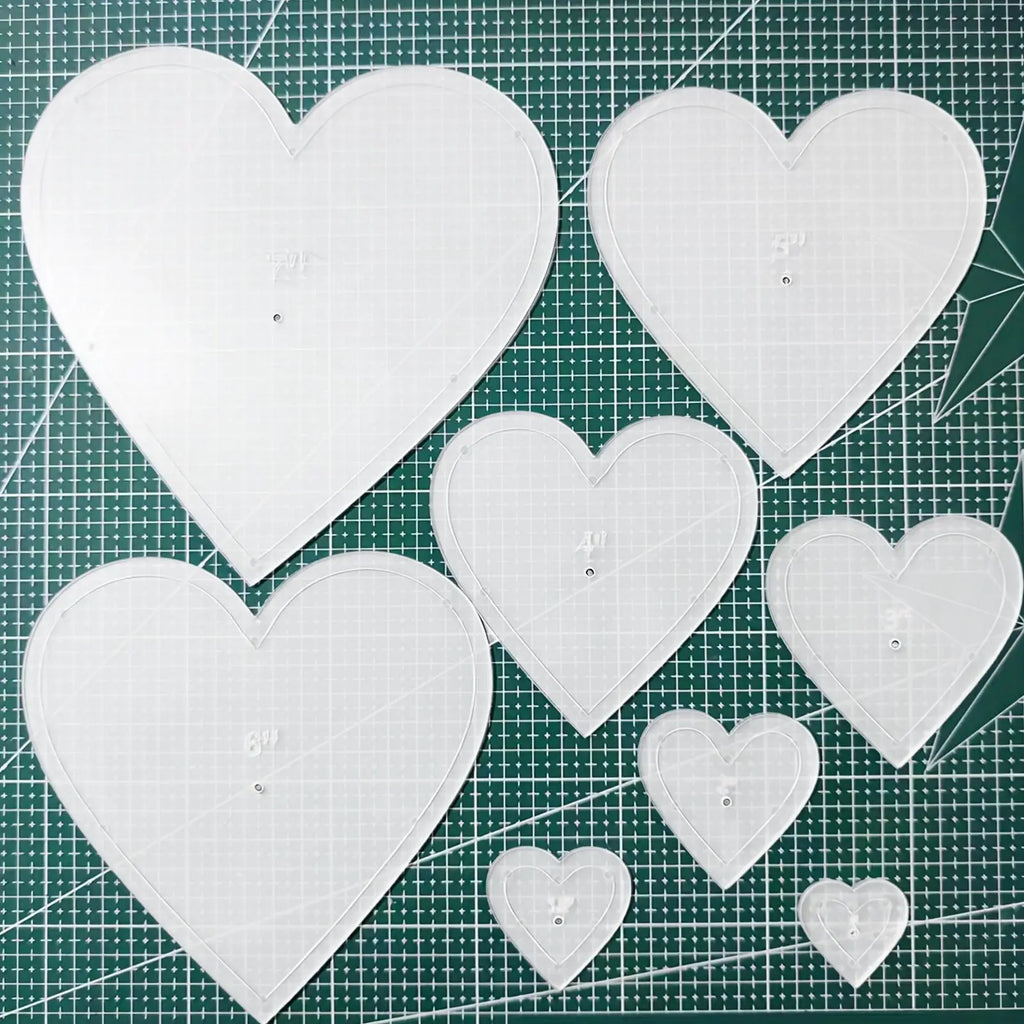 Template Quilting Heart Shape Tool Templates Cutting Patterns Women