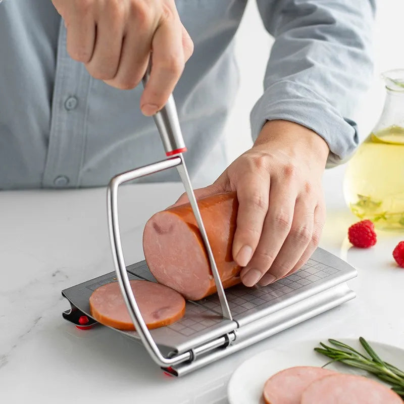 Stainless Steel Cheese & Deli Slicer with Silicone Suction Base