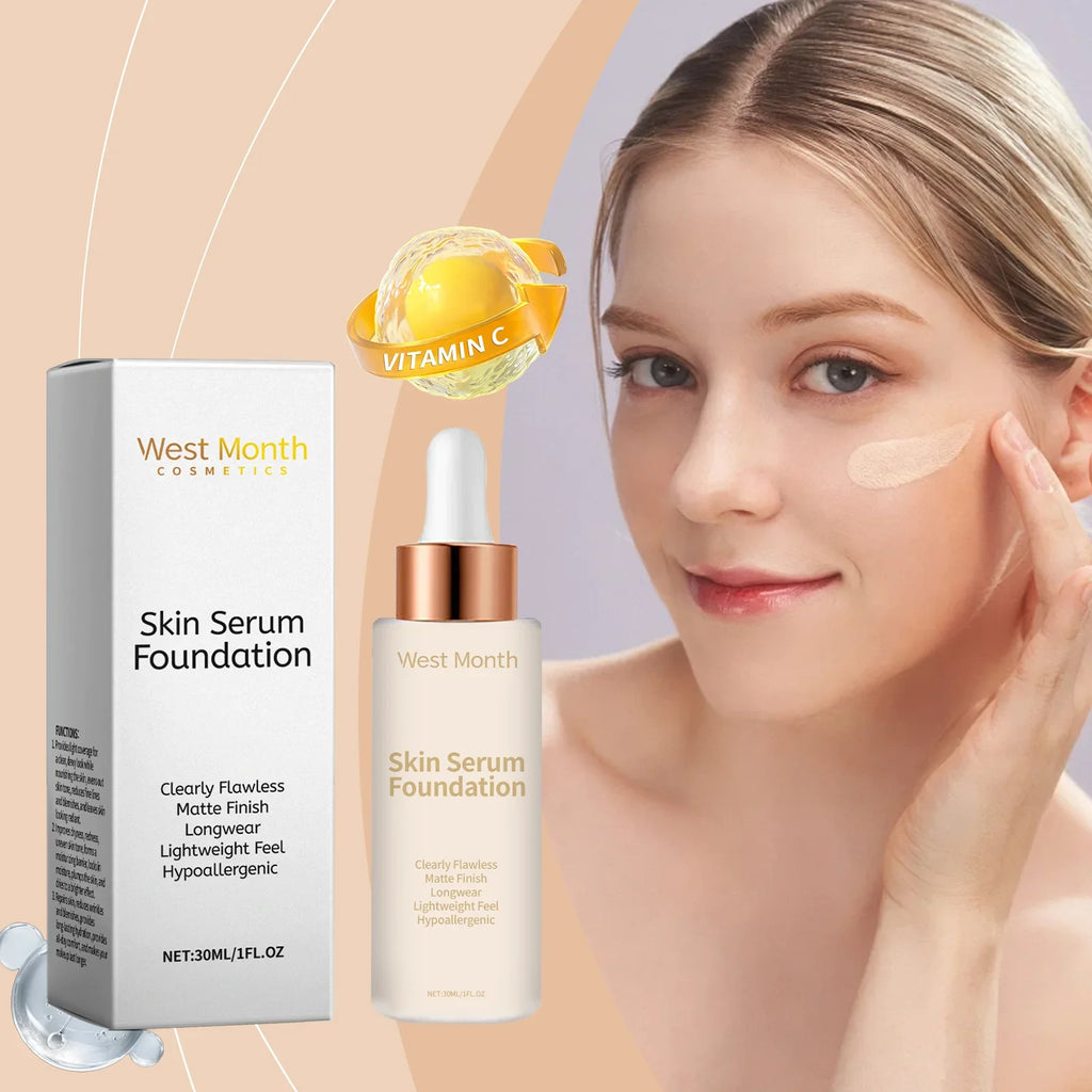 West&Month Liquid Foundation – Hydrating, Waterproof, 30ml