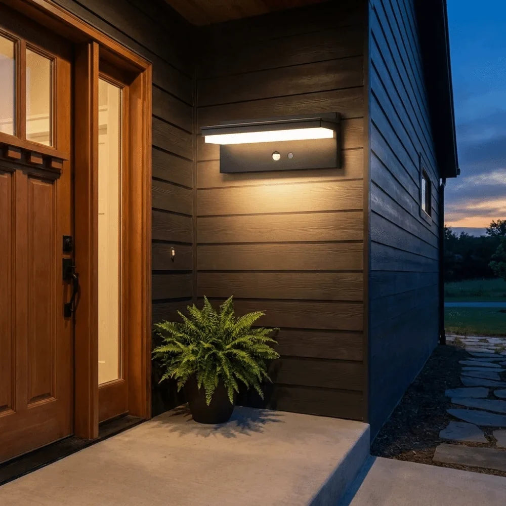 Solar Motion Sensor Outdoor Wall Light | Waterproof