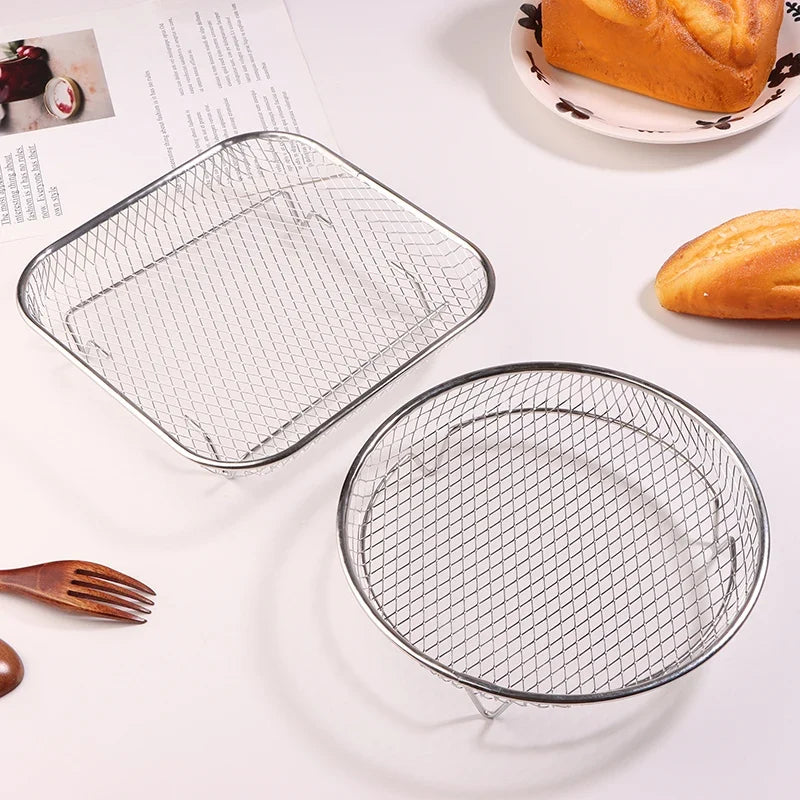 Stackable Stainless Steel Air Fryer & BBQ Grilling Rack