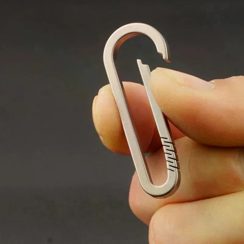 Titanium Alloy Keychain Tiranium Buckle Key Ring Car Accessories