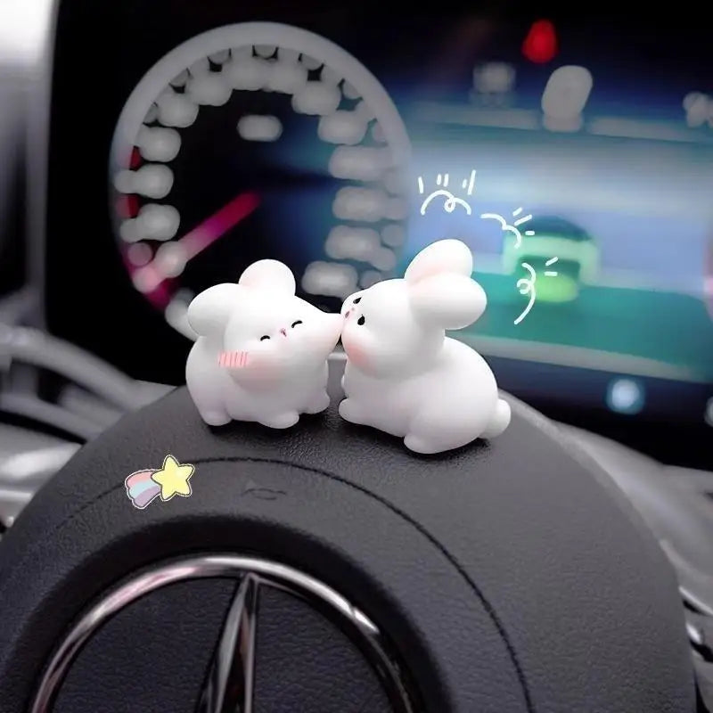 Cute Kissing Animal Resin Figurines | Car & Desk Decor 2pc