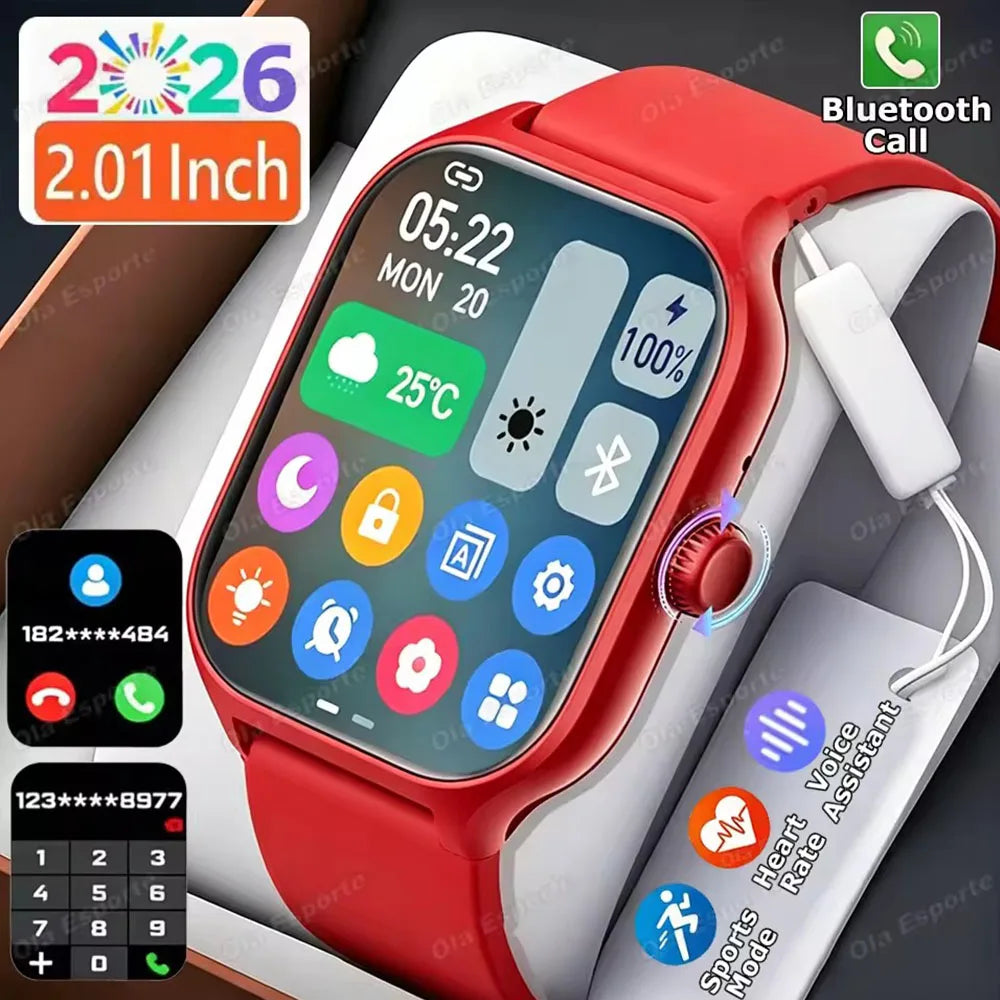2026 Men's Smart Watch Women's Heart Rate Blood Oxygen Sports Fitness