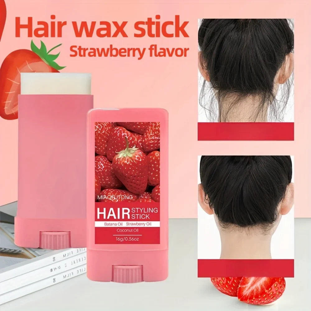 Strawberry Hair Wax Stick – Frizz Control & Long-Lasting Style