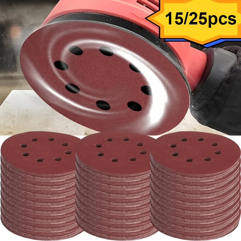 Universal 8 Hole Sanding Discs Sandpaper Metal Wood Glass Sander