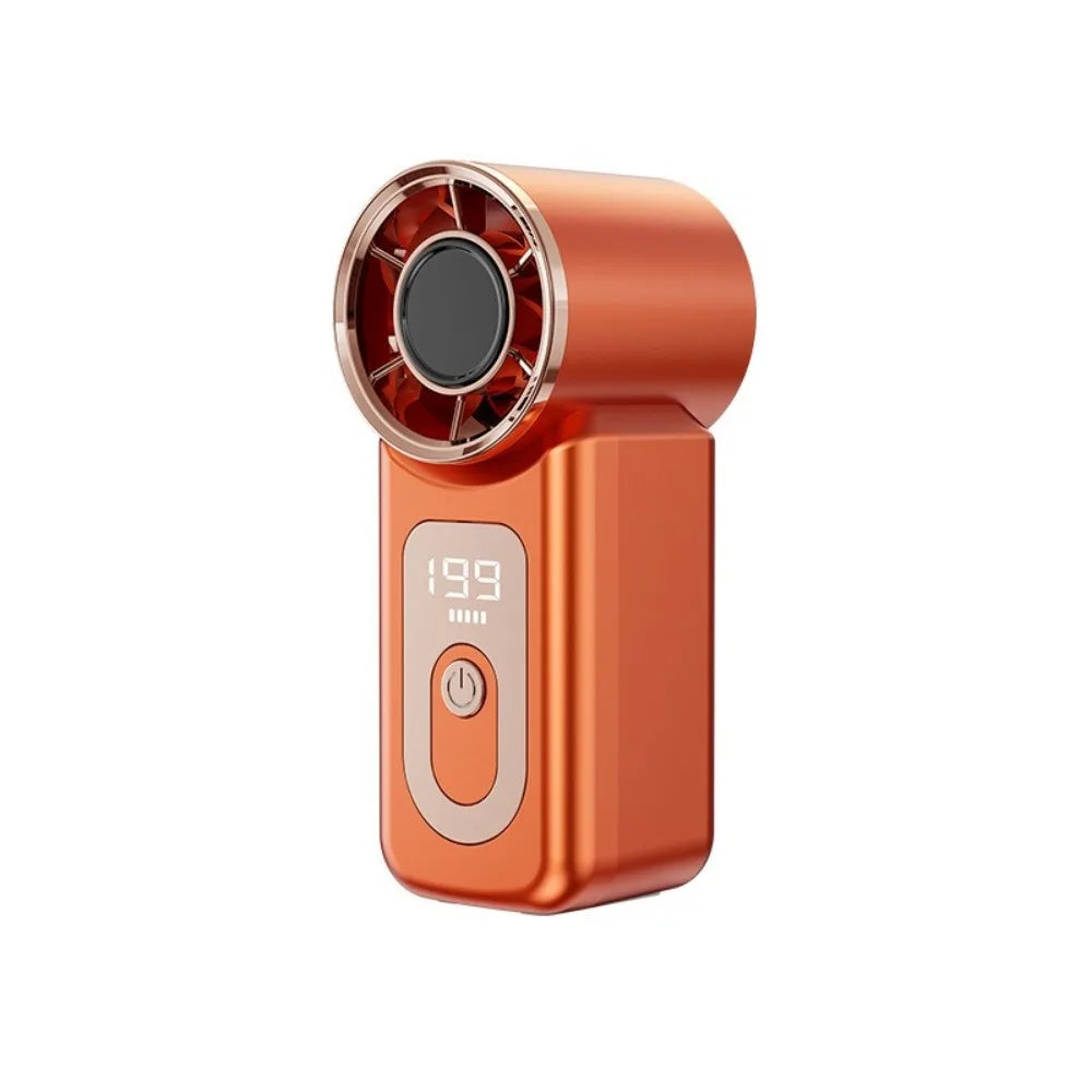 Handheld Turbo Fan 199 Speeds LED Display USB Rechargeable