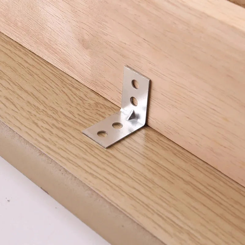 12-Pack L-Shaped Metal Corner Brackets – Right Angle Shelf Braces