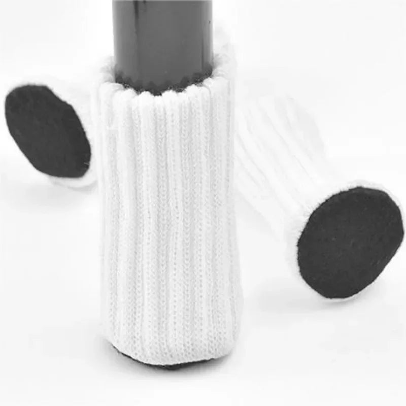 4-Pack Knitted Chair Leg Covers – Non-Slip Floor Protectors