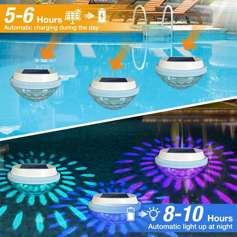 Peach Solar Floating Pool Light – RGB Color Changing LED