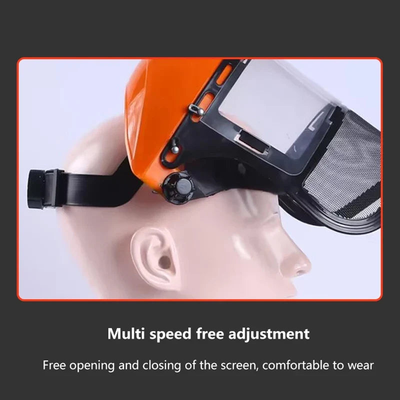 Safety Head-mounted PVC Protective Mask Anti Splashing Grass Dust