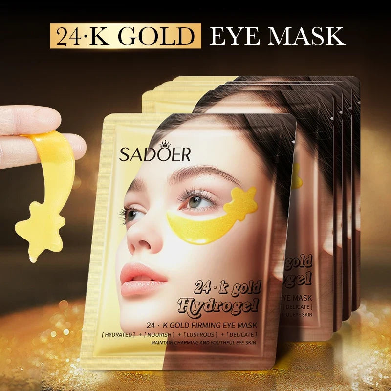 SADOER 24K Gold Collagen Eye Mask – Dark Circles & Anti-Aging