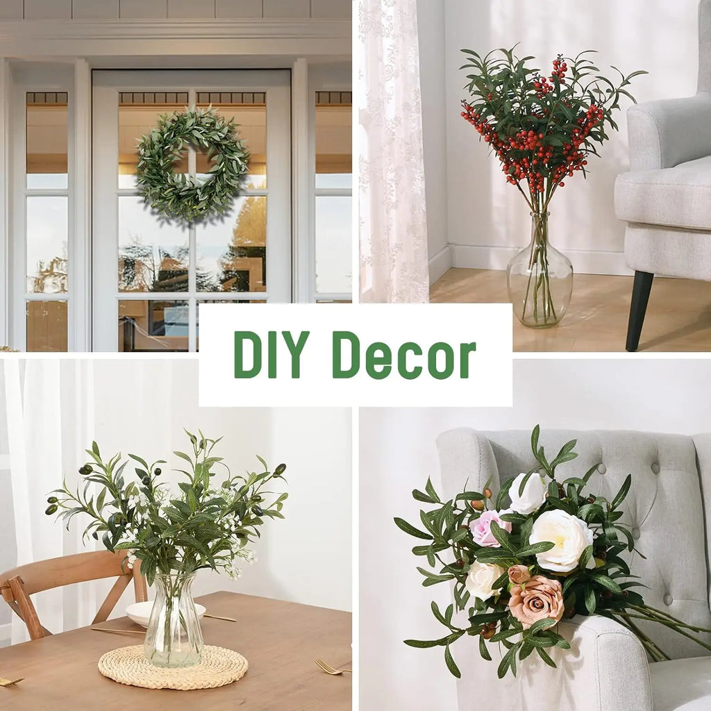 Lighted Artificial Olive Branches for Vases & Centerpieces