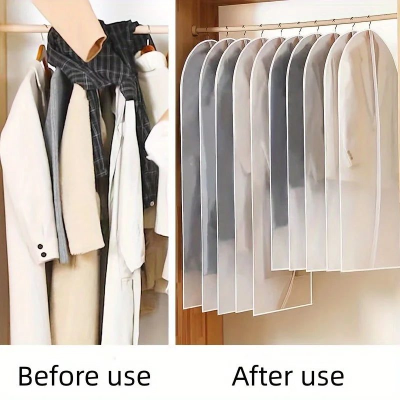 Clothes Hanging Dust Cover Wedding Dress Storage Bag Transparent