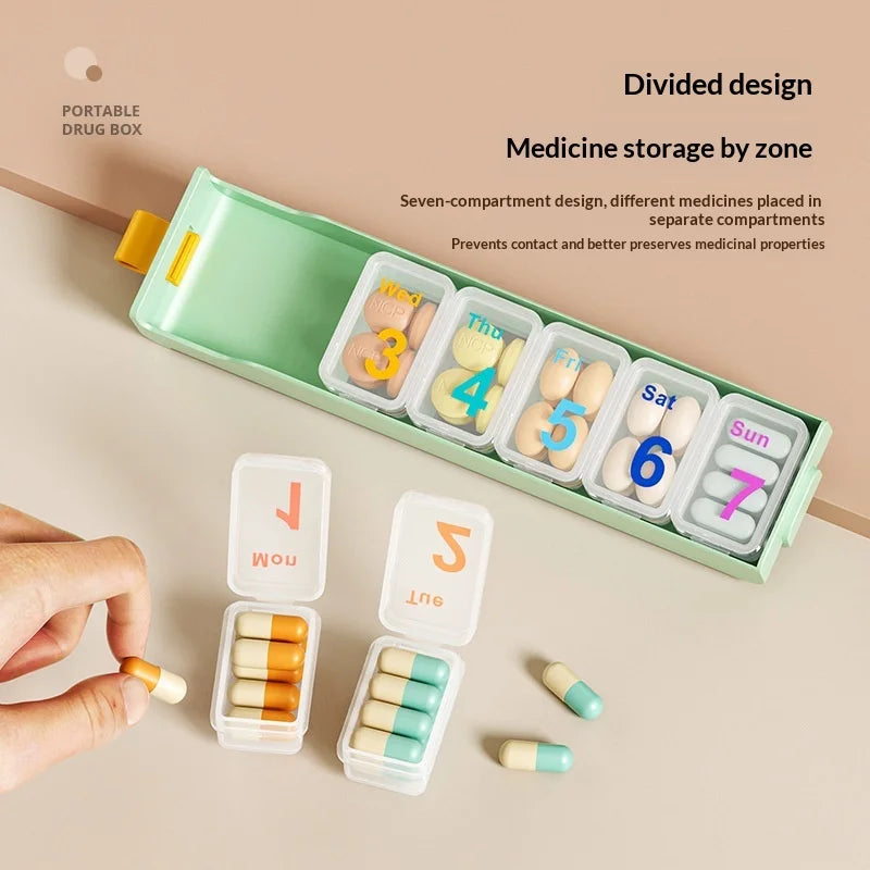 7-Day Travel Pill Organizer | Portable Weekly Tablet Box