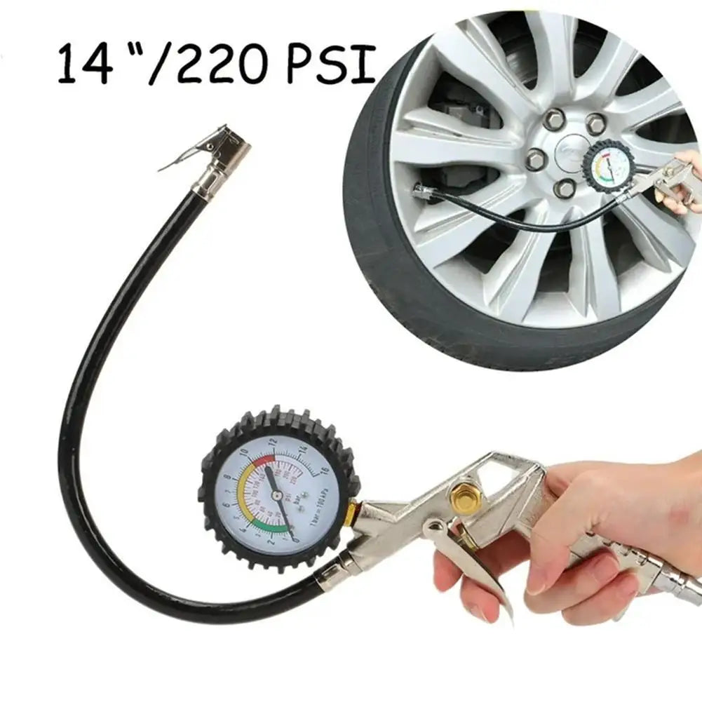 220 PSI Tire Pressure Gauge Gun for Car, SUV & Motorcycle