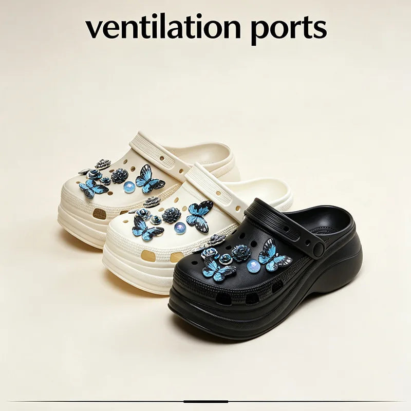 Women's Thick Sole Clog Sandals – Anti-Slip Summer Beach Slides