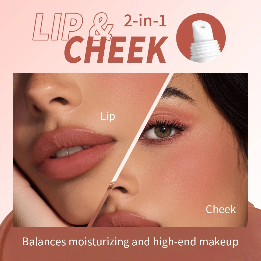 Matte Lip Stain & Blush | Hydrating, Waterproof – 6 Shades