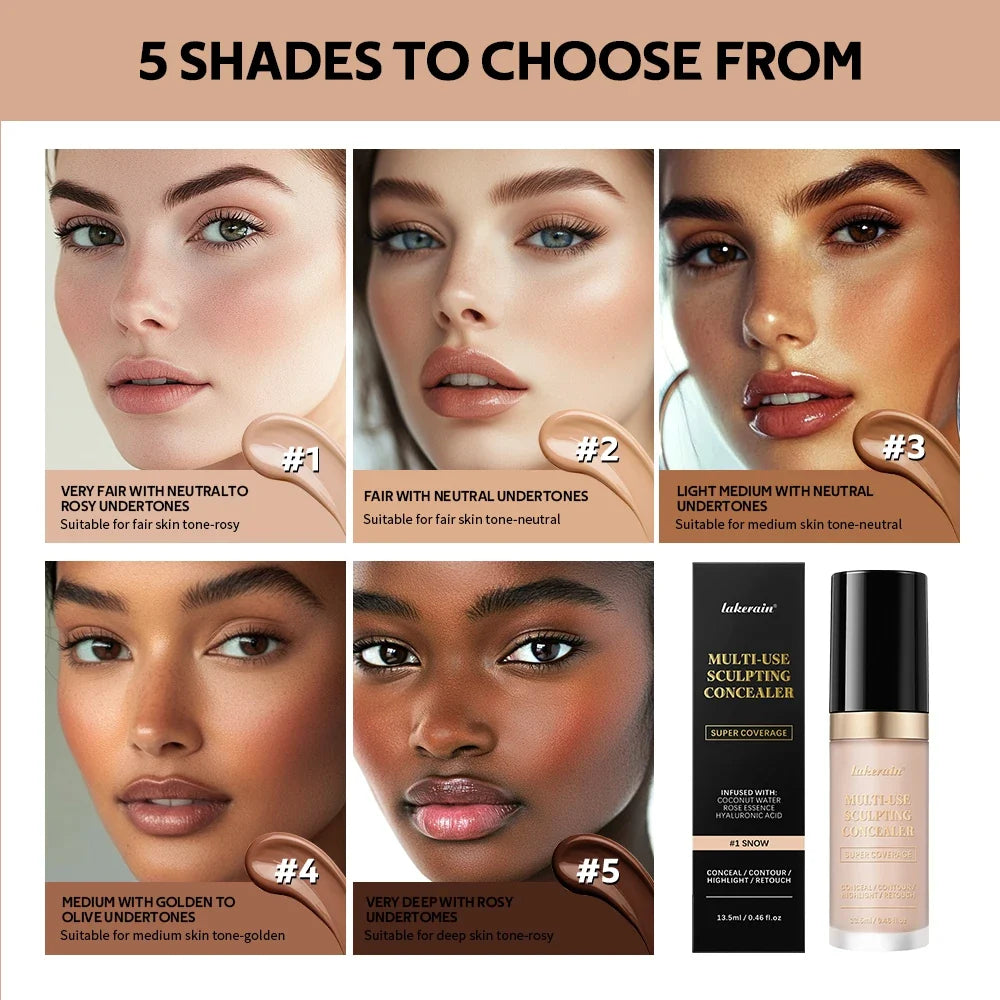 ibcccndc Full Coverage Concealer Cream + Free Brush | Matte