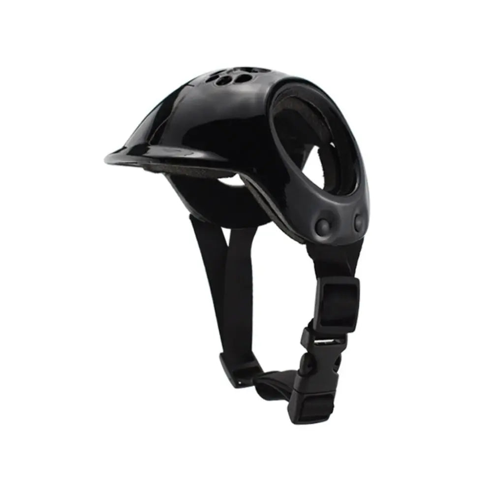 Plastic Pet Dog Helmets Ear Holes Solid Motorcycle Headgear Handsome