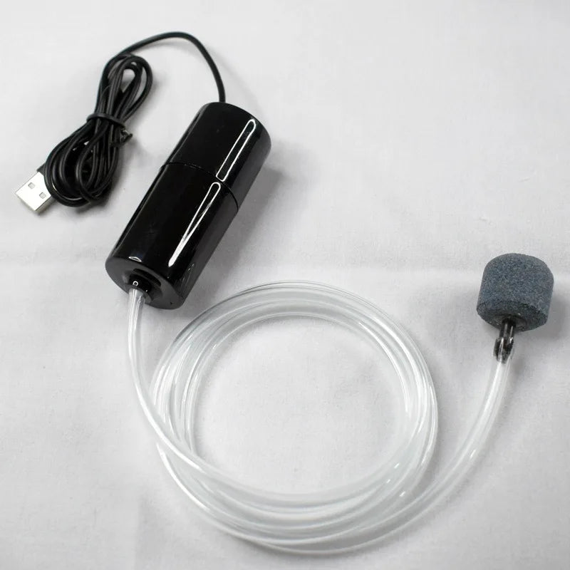 Mini USB Aquarium Air Pump – Silent Portable Fish Tank Oxygenator