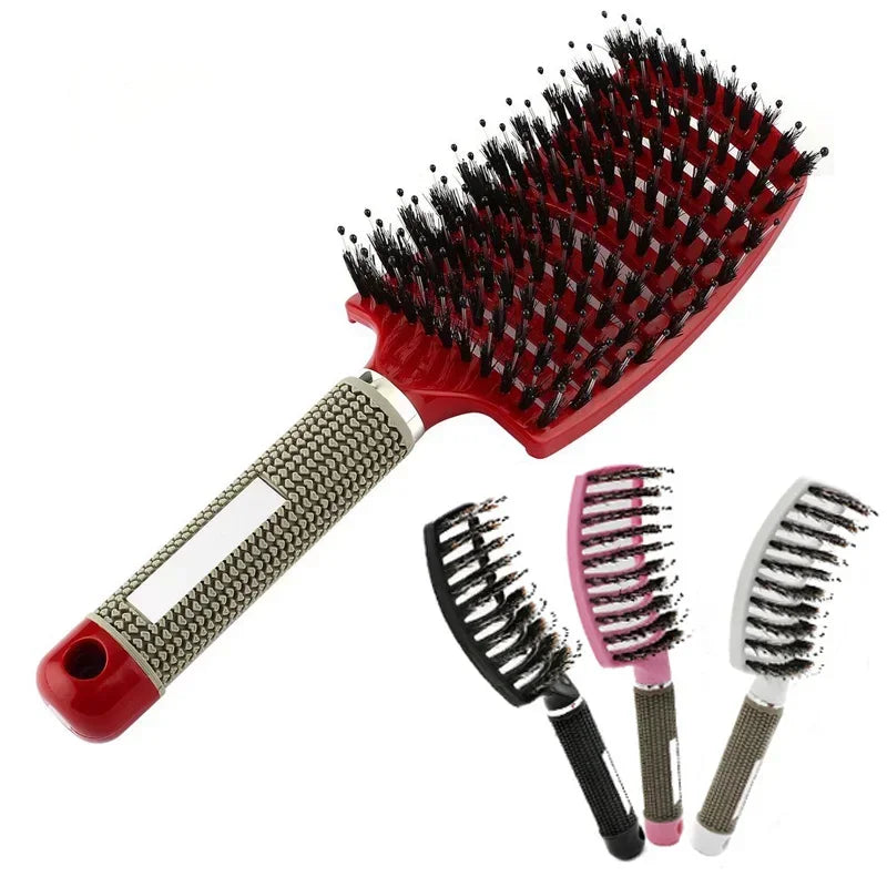 Women's Detangling Hair Brush – Nylon Bristle Scalp Massager
