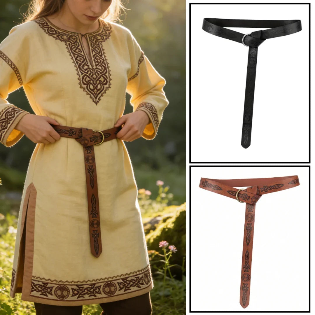 Medieval Leather Armor Belt Steampunk Waist Costume Accessory Women