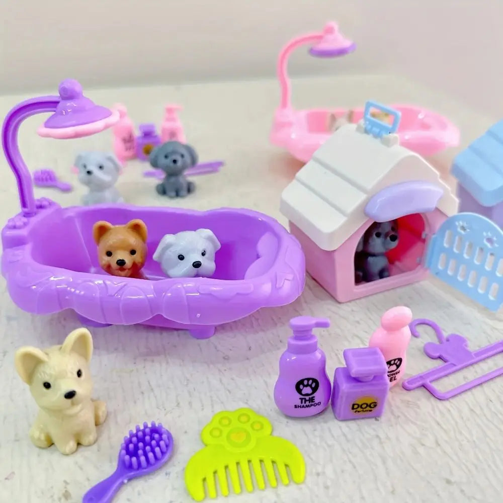 Cute Mini Puppy Pretend Play Toy Dog Doll Set – Kids Ages 3–6