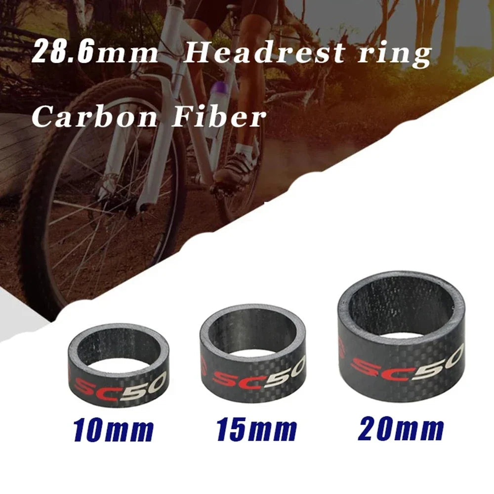 3K Carbon Fiber Headset Spacers 10/15/20mm – 1-1/8" Bike