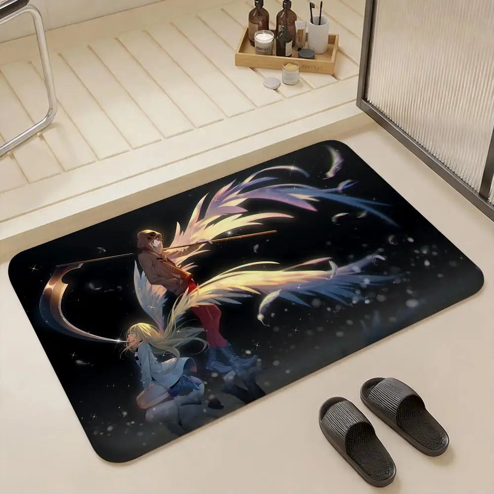 Angels of Death Anime Flannel Floor Mat – Non-Slip Soft Rug