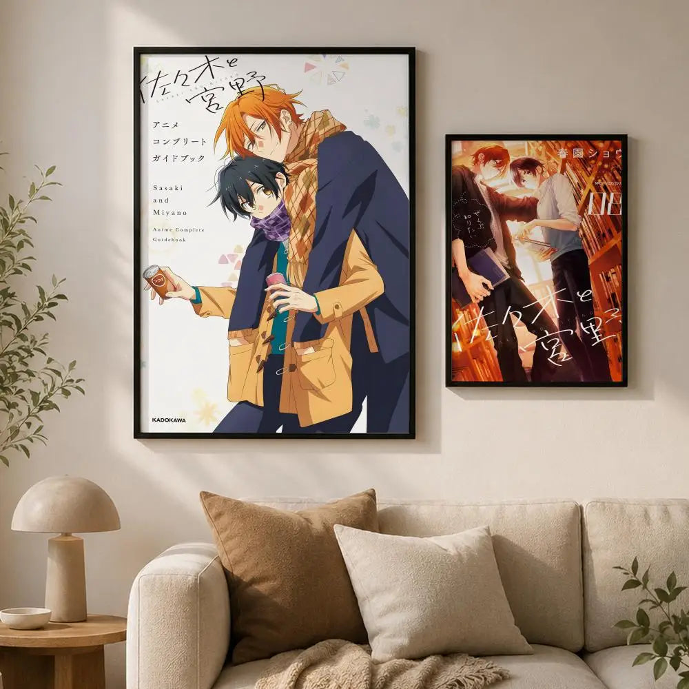 Sasaki and Miyano Anime Poster – Waterproof Peel-and-Stick PVC