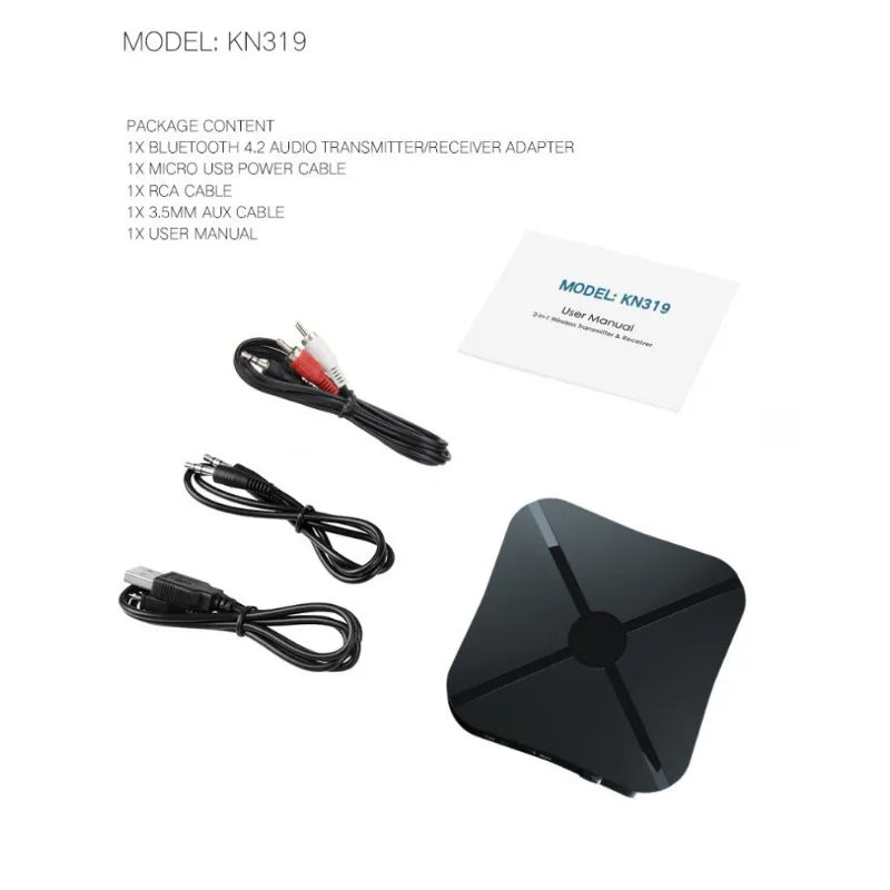 2-in-1 Bluetooth 5.0 Audio Transmitter Receiver – 3.5mm AptX