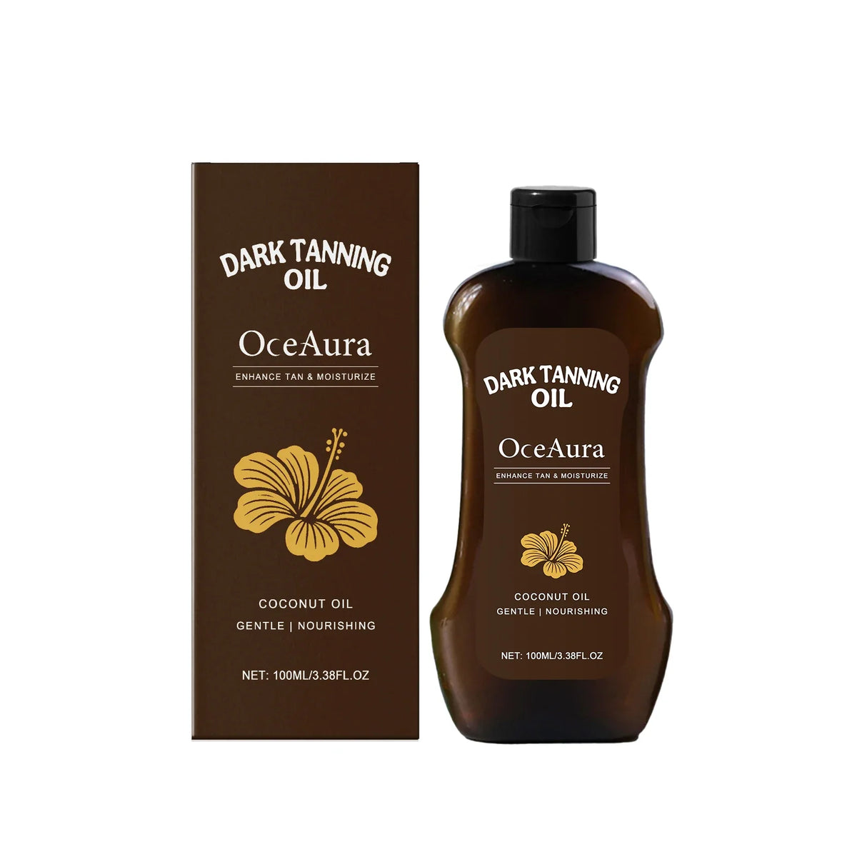OceAura Coconut Tanning Oil – Deep Bronze Natural Glow