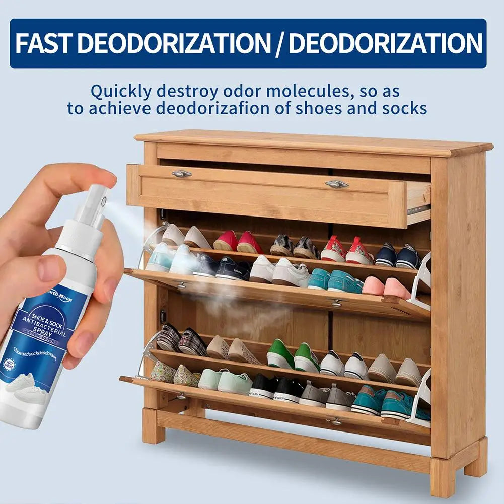 Shoe & Foot Deodorizer Spray 60ml | Antibacterial Odor Eliminator