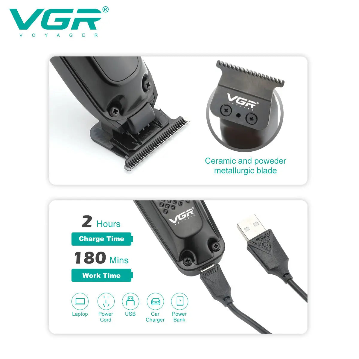 VGR V-972 Professional Electric Hair Clipper & Beard Trimmer