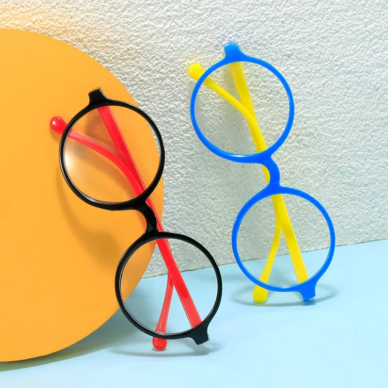 Kids Round Glasses Frame Clear Lens | Korean Style Photo Prop
