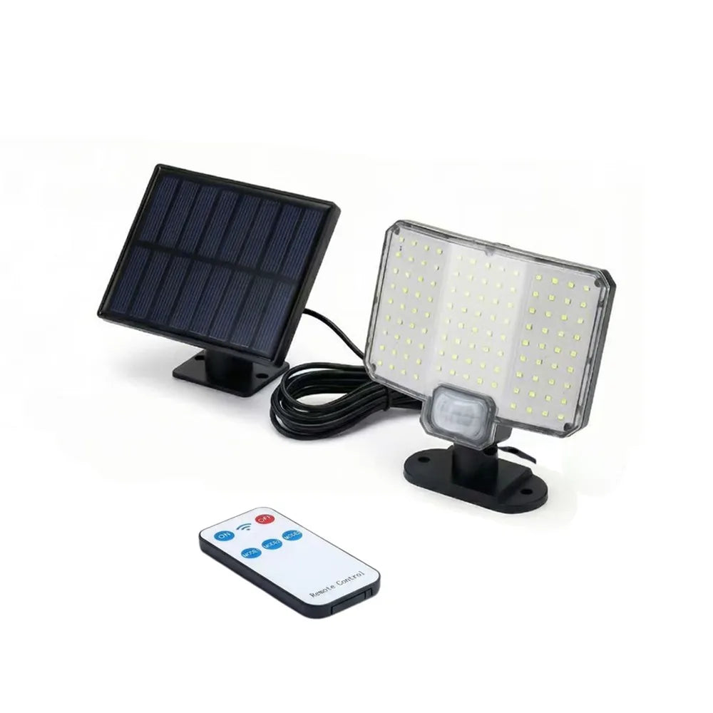 Solar Motion Sensor Wall Light – 3 Mode 144 LED IP65 Waterproof