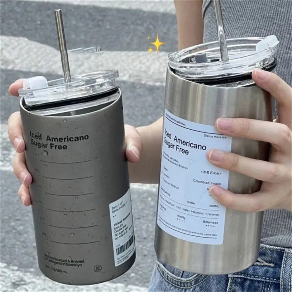 600ml Insulated Thermos Cup | 304 Stainless Steel Coffee Mug