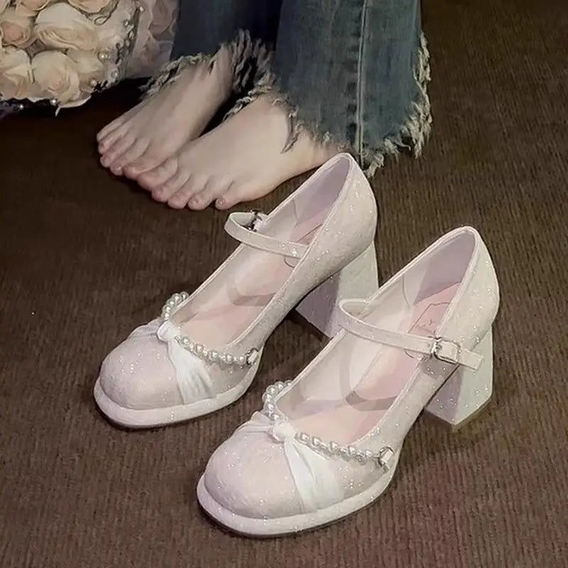 Lolita Mary Jane Pumps – Women's Butterfly-Knot Wedding Shoes