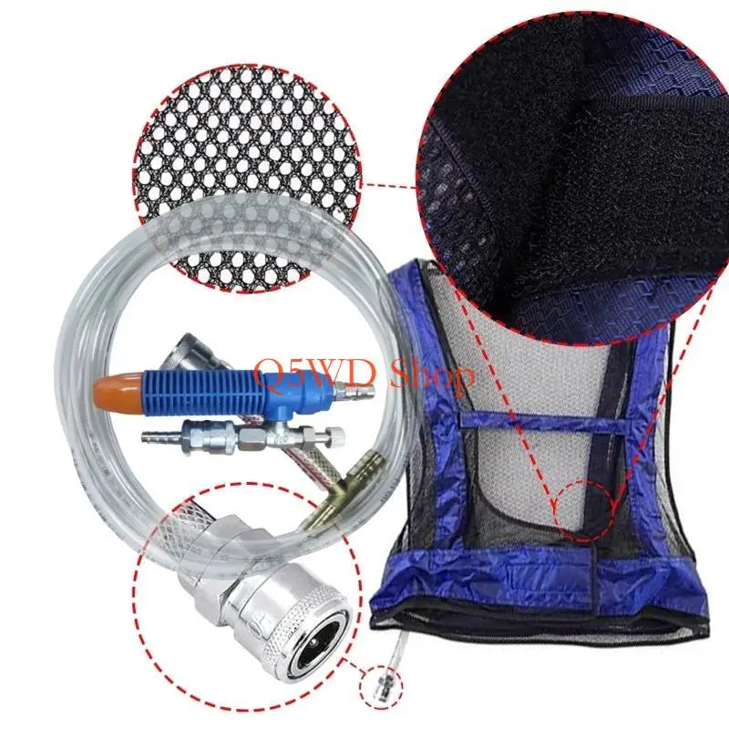 Vortex Tube Compressed Air Cooling Vest for High-Heat Jobs