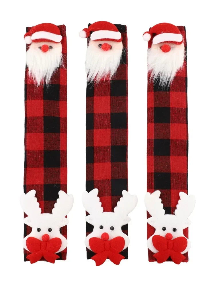 Christmas Fridge Handle Covers | 3D Holiday Designs, 8-Pack
