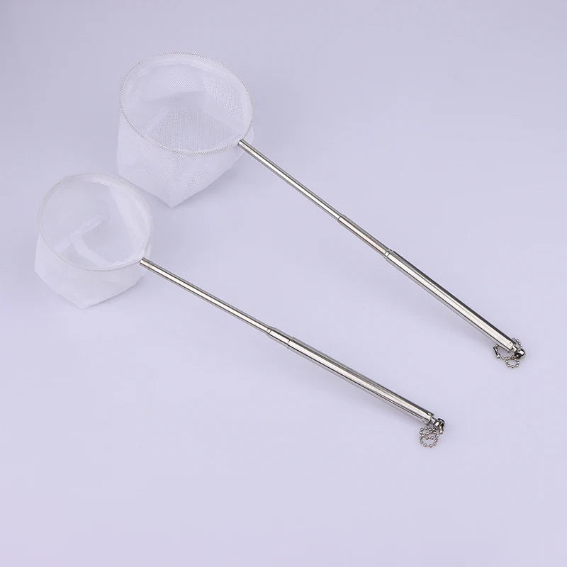 Aquarium Round Fishing Net Extendable Long Handle Gear Catching Fish