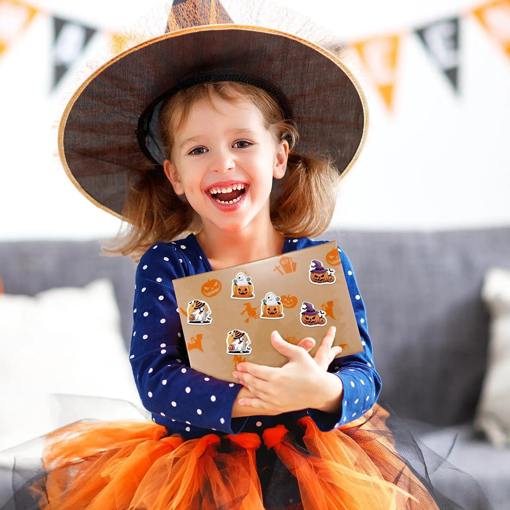 Halloween Pumpkin Stickers 500pc | Envelope Seals & Decals