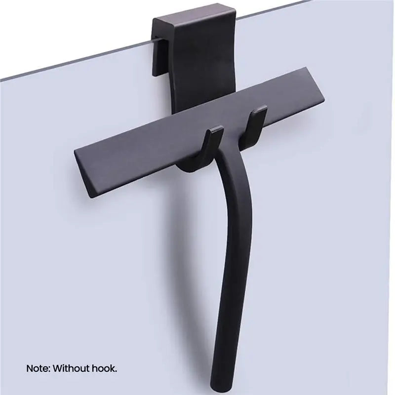 A36T-Hook-Free Black Squeegee Glass Bathroom Shower Doors Mirrors