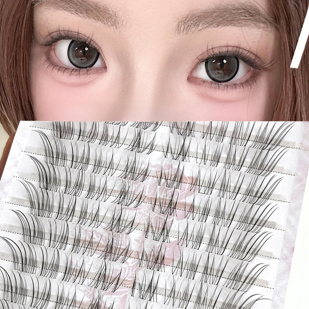 Fox-Style Cluster Lashes | 10-Row Natural Lash Extensions