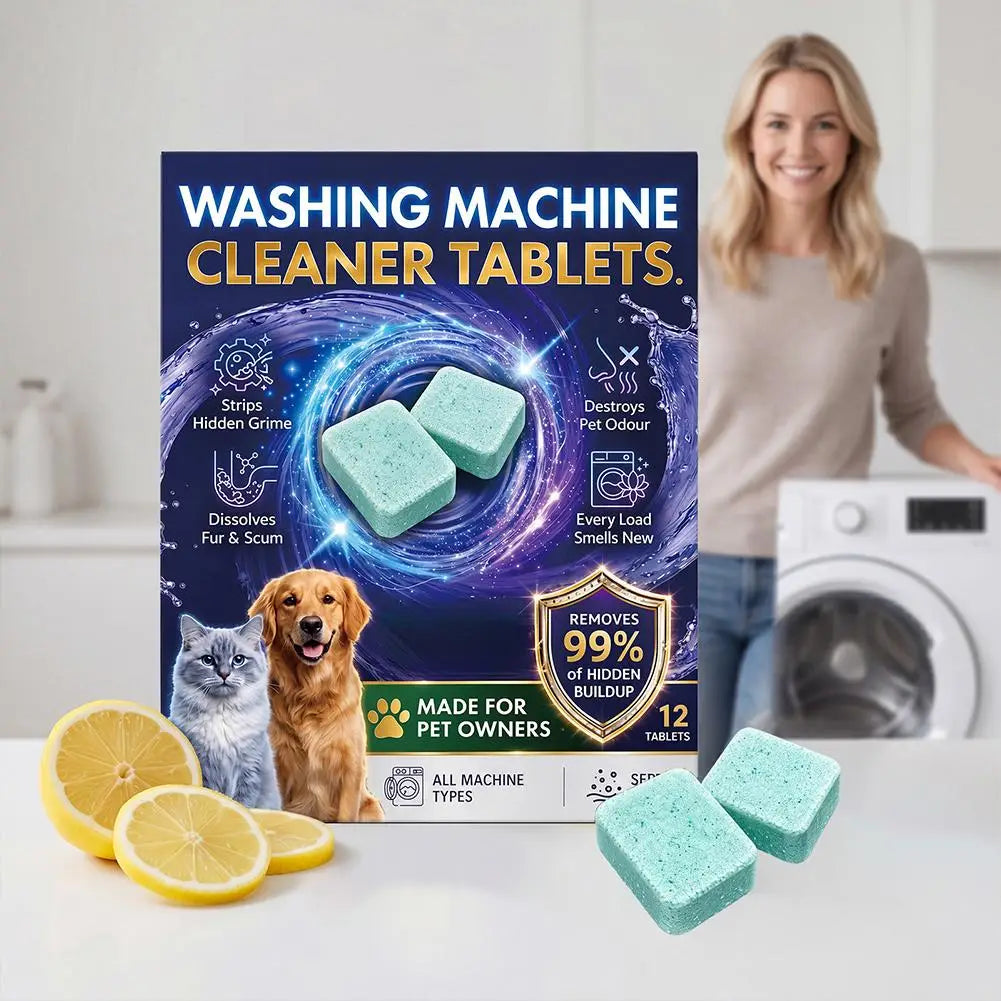 Washing Machine Cleaning Tablets 12/24 Pack – Descaler & Deodorizer