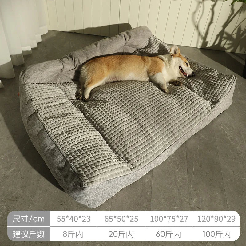 All-season Large Dog Bed Washable Pet Mat Removable Cover Sleeping