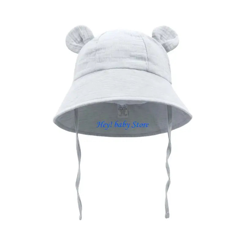 Baby Wide Brim Sun Hat | Soft Cotton Bucket Hat 0–3 Years