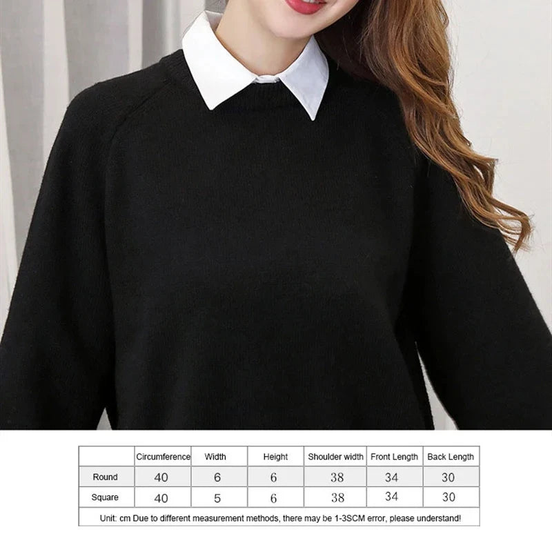 Detachable Fake Collar for Women – Cotton Lapel Insert