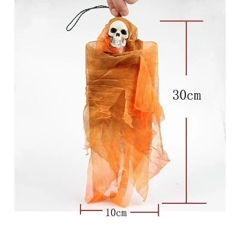 Halloween Skull Doll Ornament Spooky Fright Prank Prop Novelty